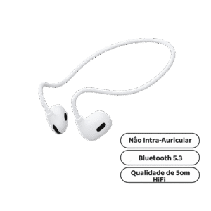 Fone de Ouvido Bluetooth de Condução Indução Óssea Kapbom S6 PRO AIR Treino Esporte Segurança Música Conforto Resistente