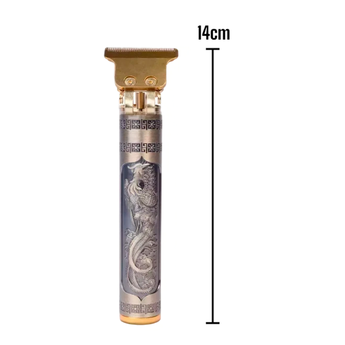 Máquina Dragão Cabelo Barba Aparador Pezinho Corte Profissional Sem Fio com 4 Pentes e Lâmina Ajustável Óleo e Escovinha - Imagem 4