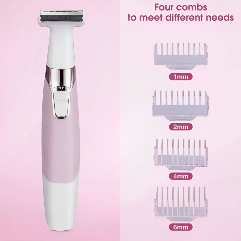 Depilador Elétrico Feminino Multifunção Recarregável Lavável Kemei KM-1900 Depilação Feminina Pele Macia Suave Prática - Imagem 3