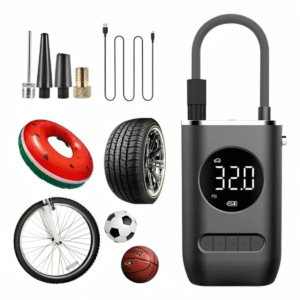 Bomba de Ar Portátil Bom Vink Pneu Carro Motocicleta Bicicleta Bola Piscina Rápida Emergência Display Digital