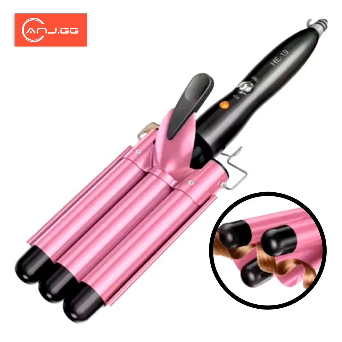 Modelador de Cachos 25mm Prancha Triondas Profissional Bivolt Cerâmica Anti Estático Resultados de Salão Todos Cabelos - Imagem 2