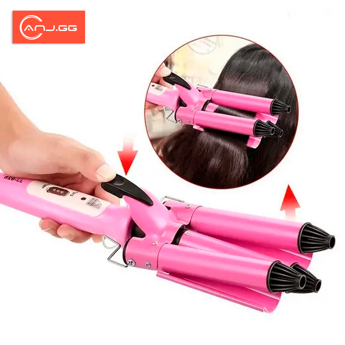 Modelador de Cachos 25mm Prancha Triondas Profissional Bivolt Cerâmica Anti Estático Resultados de Salão Todos Cabelos - Imagem 3