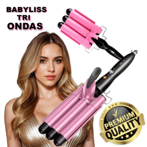 Modelador de Cachos 25mm Prancha Triondas Profissional Bivolt Cerâmica Anti Estático Resultados de Salão Todos Cabelos