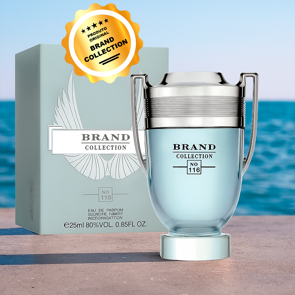 Brand Collection 116 - Inspiração Invictus Paco Rabanne Masculino 25ml Essência e Fixação Importada de Grife para Academia para o Trabalho para Encontro Sedutores