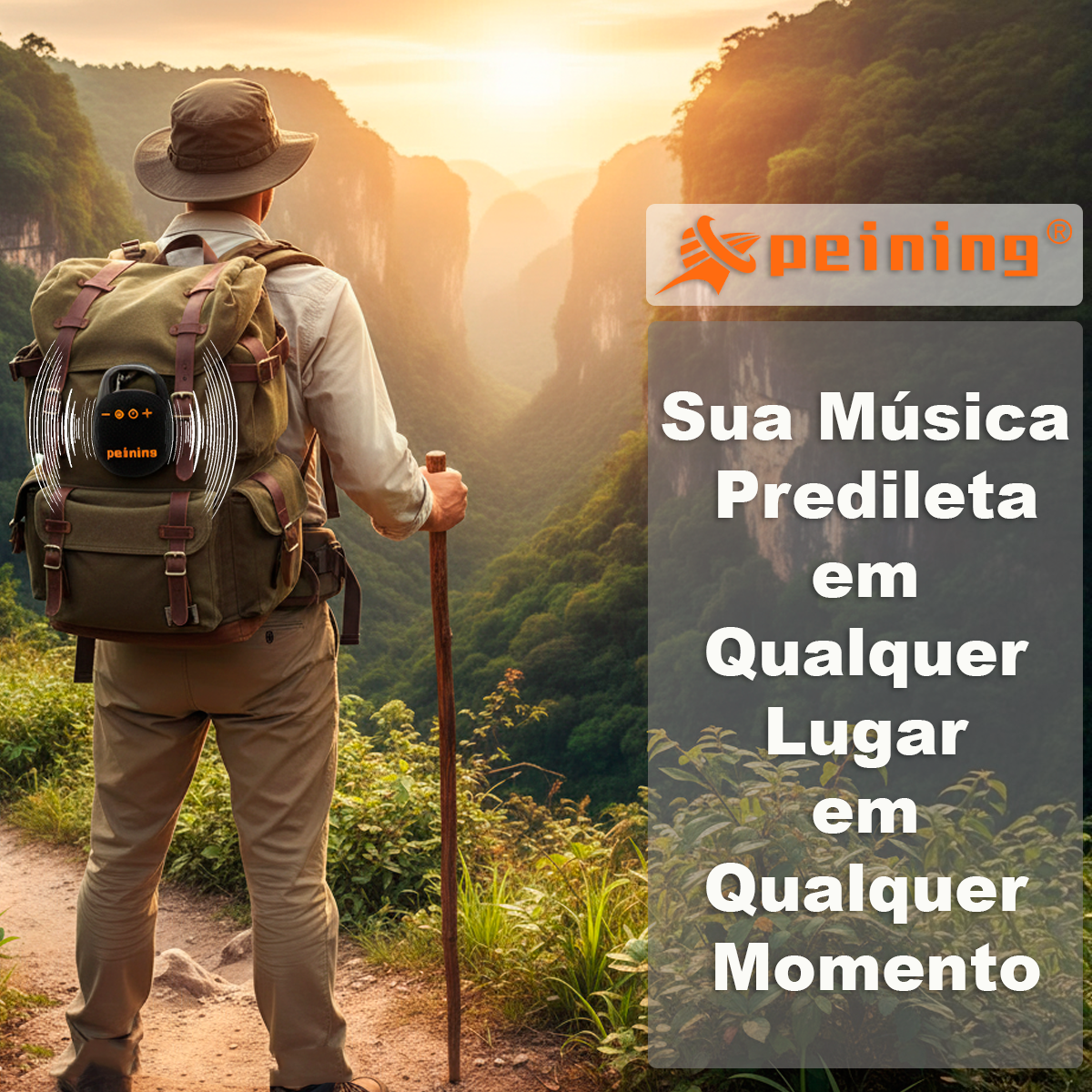 Caixa de Som Peining Pei-241BT Som Portátil sem Fio Resistente a Água LED RGB Graves Fortes Festa Piscina Churrasco - Imagem 3