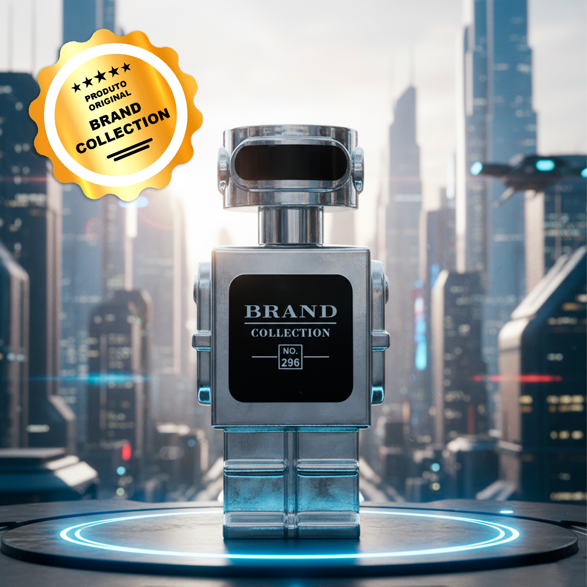 Brand Collection 296 Phanton Masculino 25ml Eau de Parfum Frasco Robótico Fragrância Inovadora Magnético Sedutor Luxo